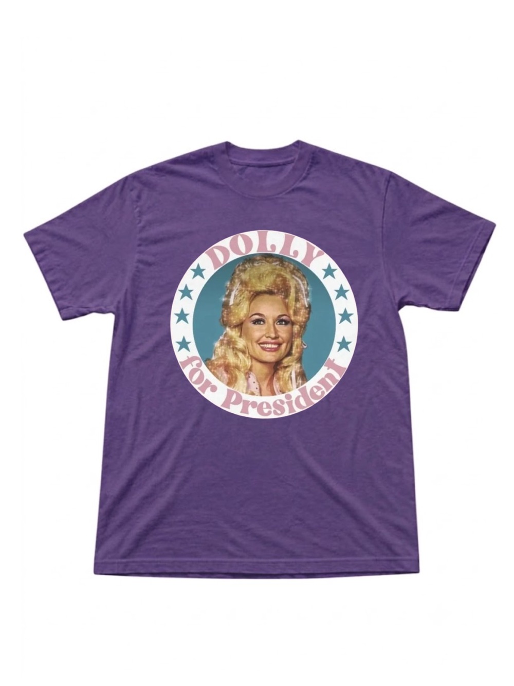 Gildan Dolly for President Purple Graphic Tee
